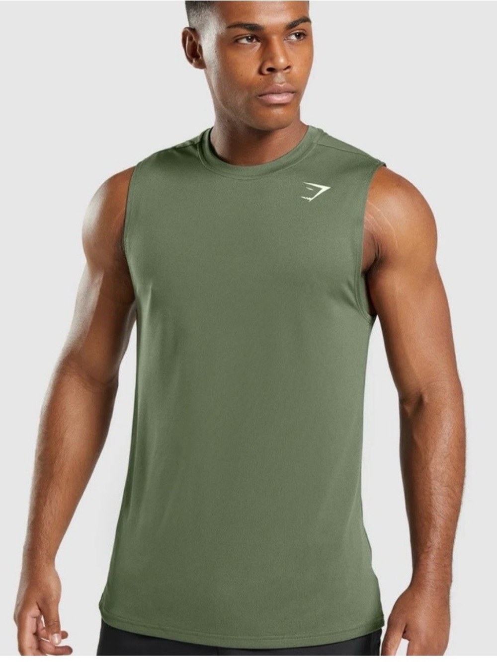 Gymshark Men’s Sleeveless Training Tank — Olive